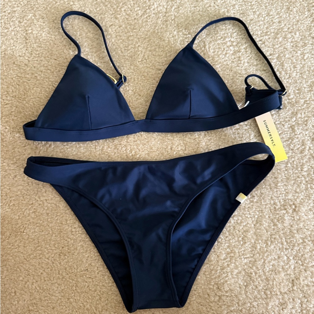 Summersalt Blue Bikini Swim Set